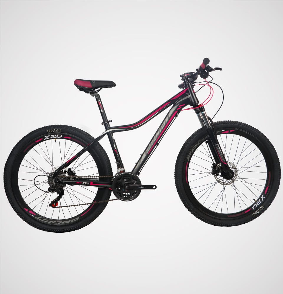 bicicleta montana x20 rosada negra